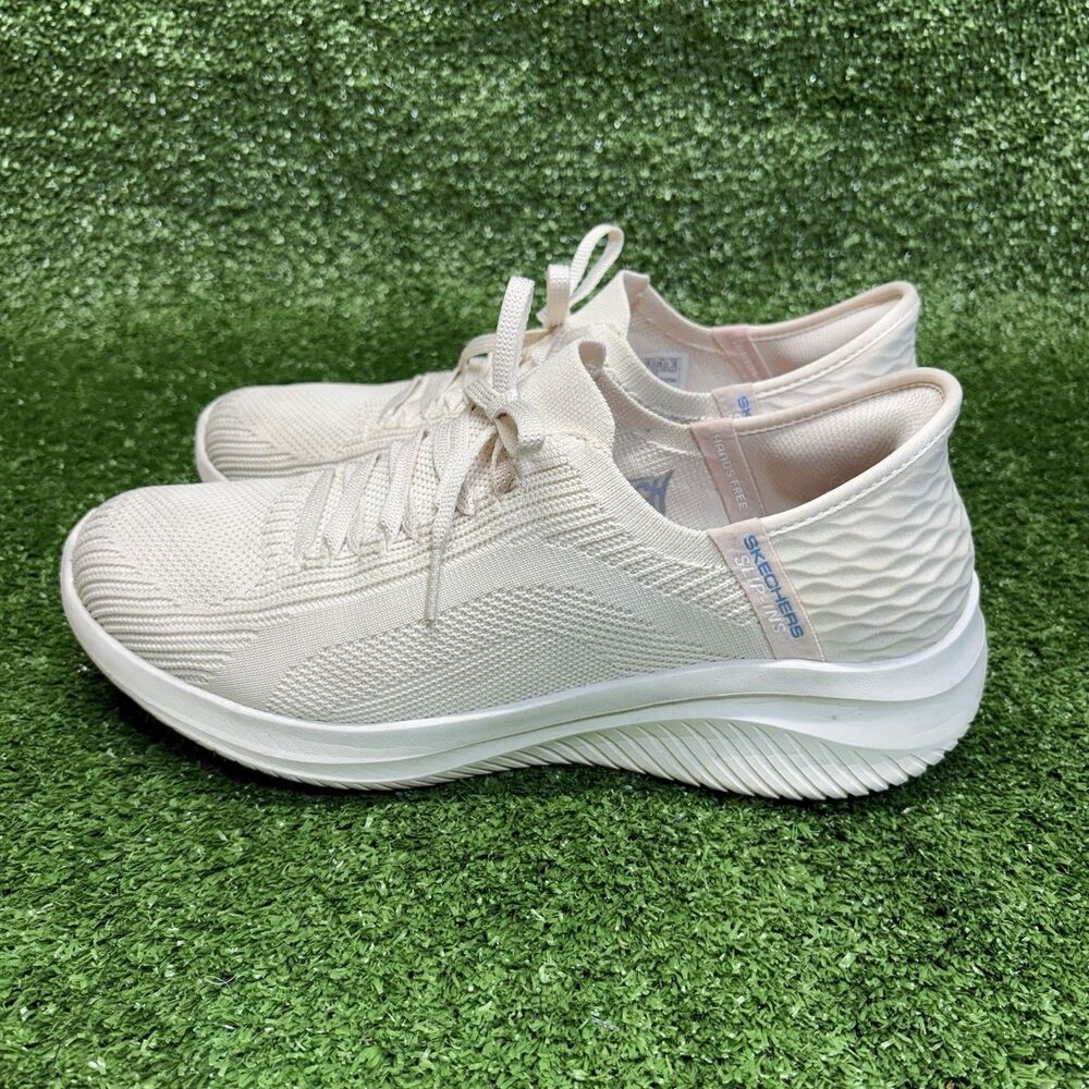Skechers Slip-Ins Ultra Flex 3.0 Casual Shoes Womens 9.5 Natural Memory Foam